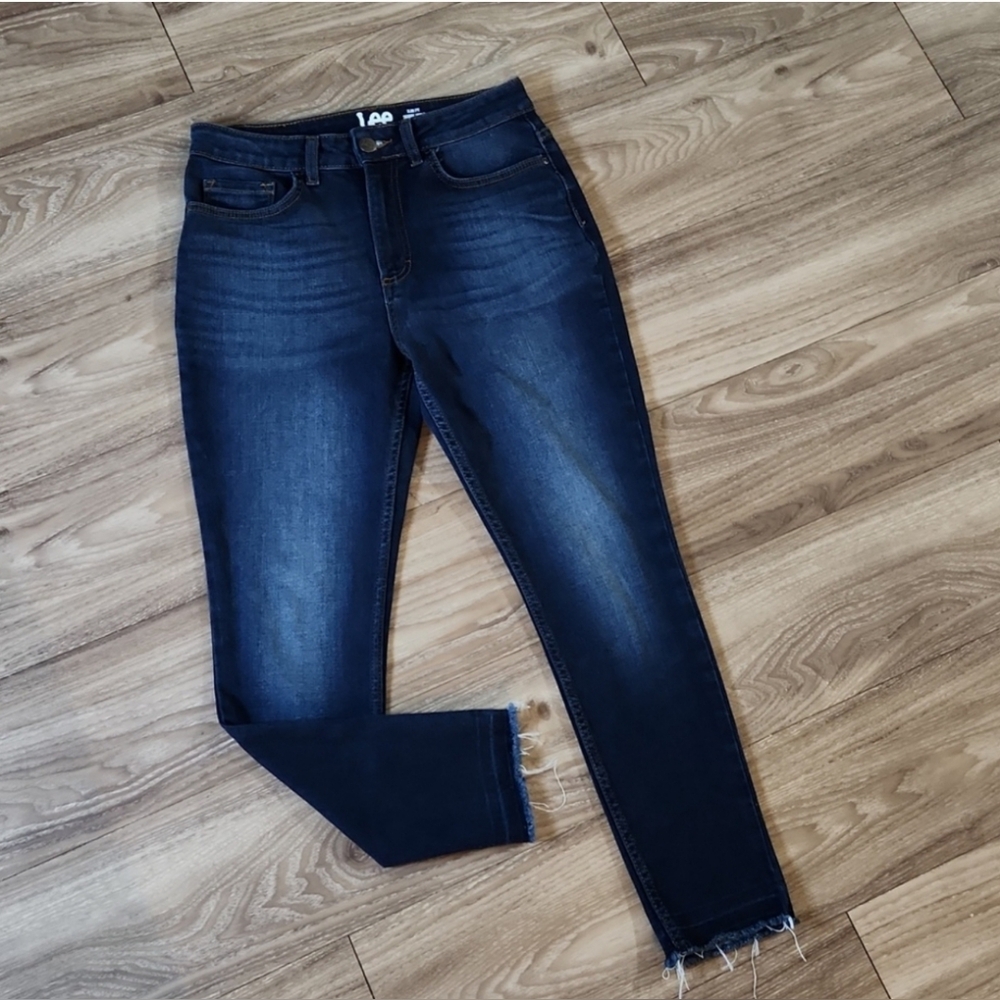 Lee Heritage Denim Slim Fit High Waist Distressed Skinny Fit Ankle Jeans 8M